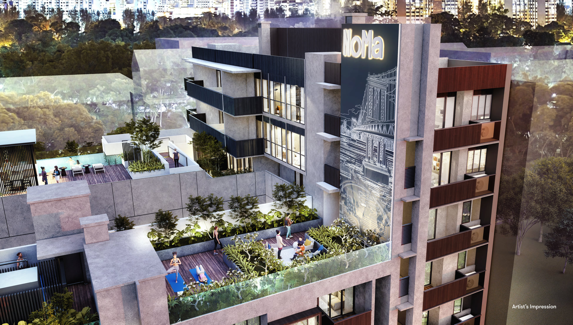 NoMa Condo Landscape design - Delivering dynamic, trend-leading amenities and a new nomadic experience.